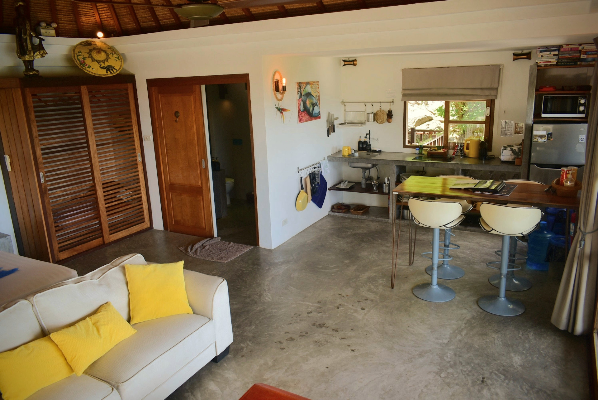 Open living and kitchen space at The Trevally House